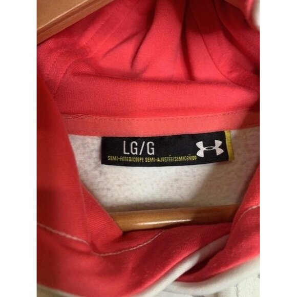 Women's Under Armour L Semi-Fitted Hooded Sweatshirt with Red Logo & Camo Design - Picture 4 of 9